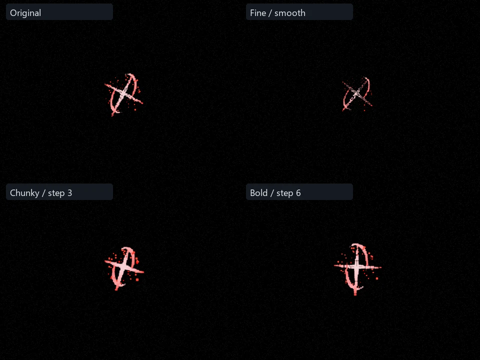 Crimson Slash preset comparison