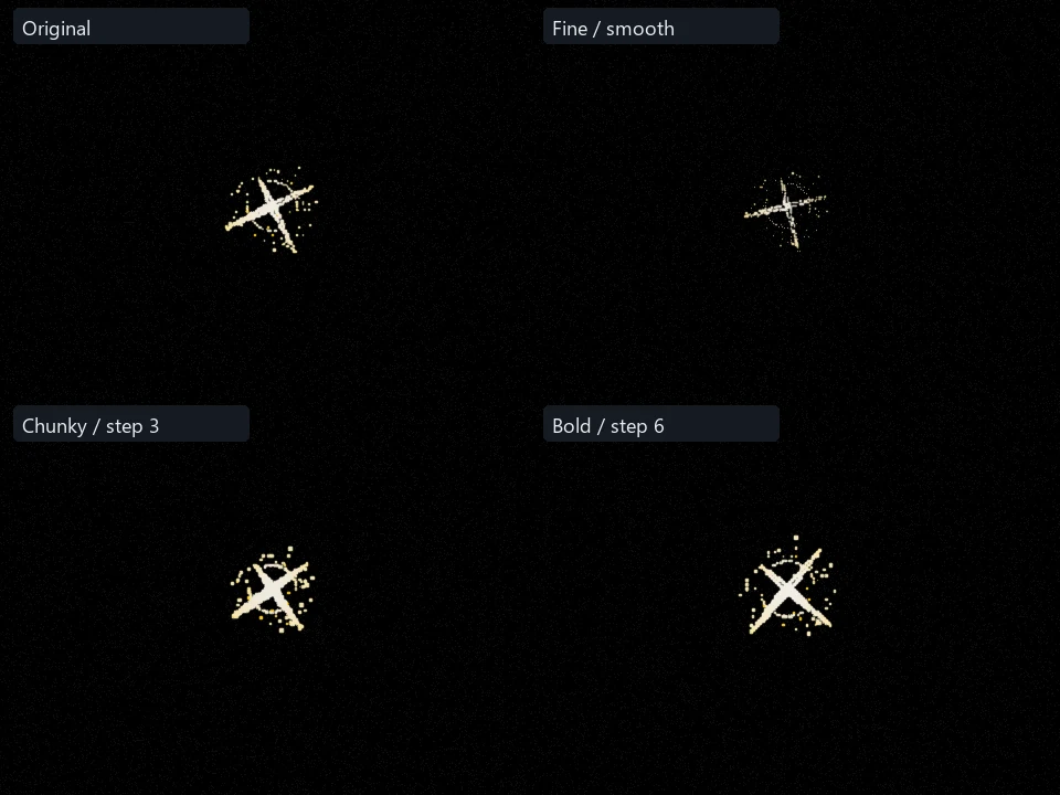 Splinter Cross preset comparison