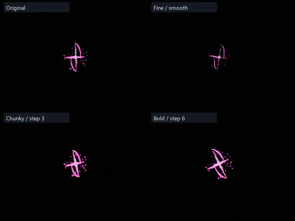 Violet Slash preset comparison