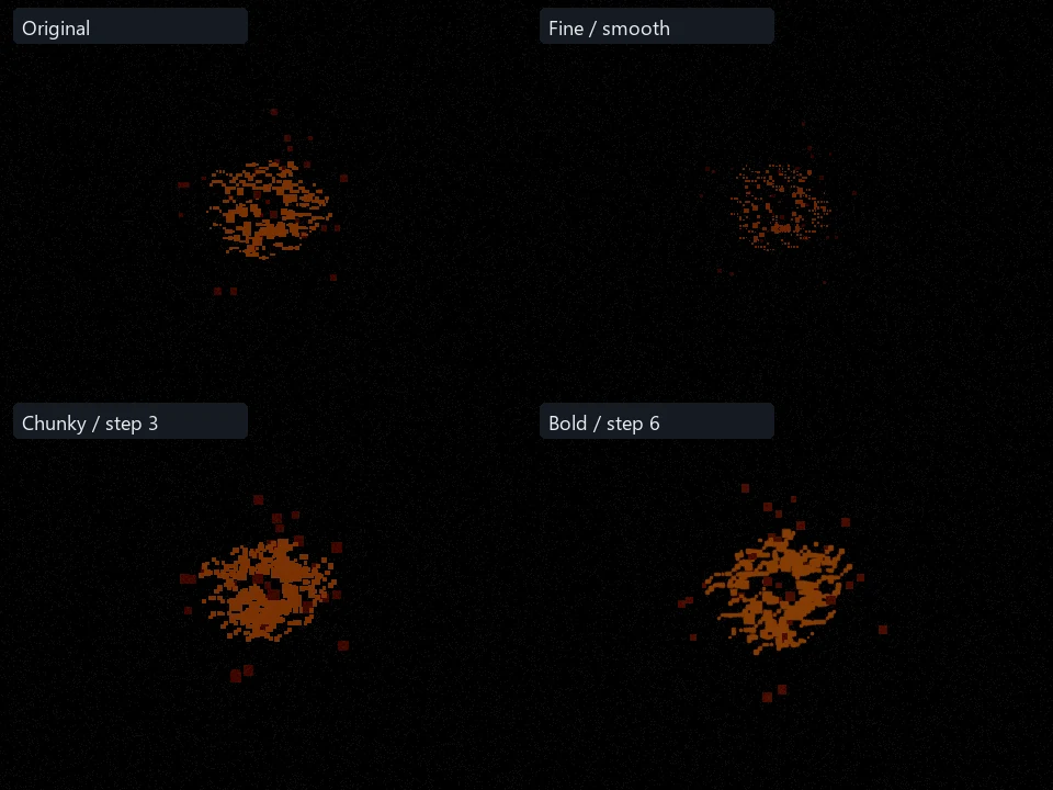 Bark Crush preset comparison