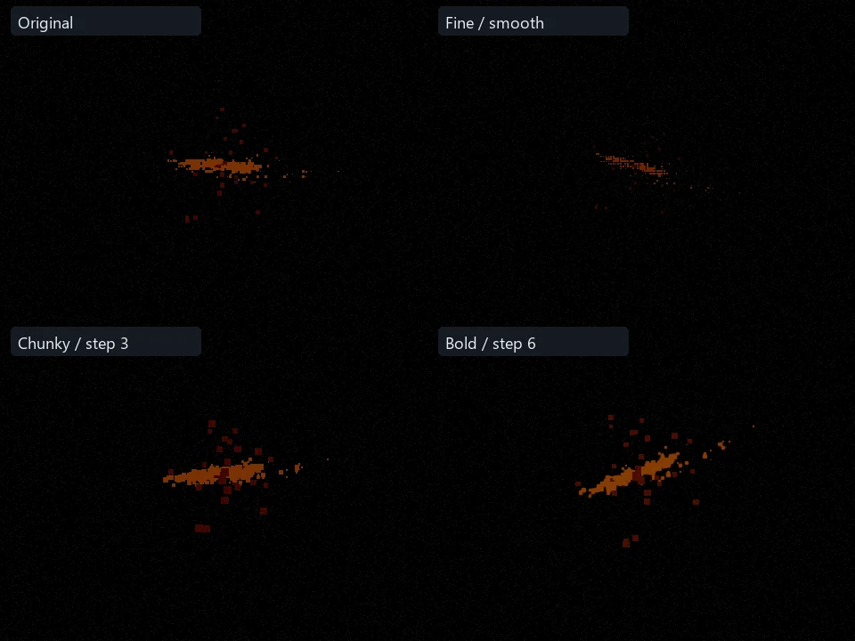 Bark Slash preset comparison
