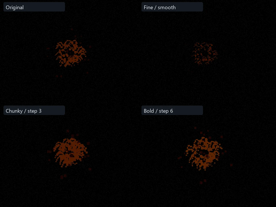 Chitin Crush preset comparison