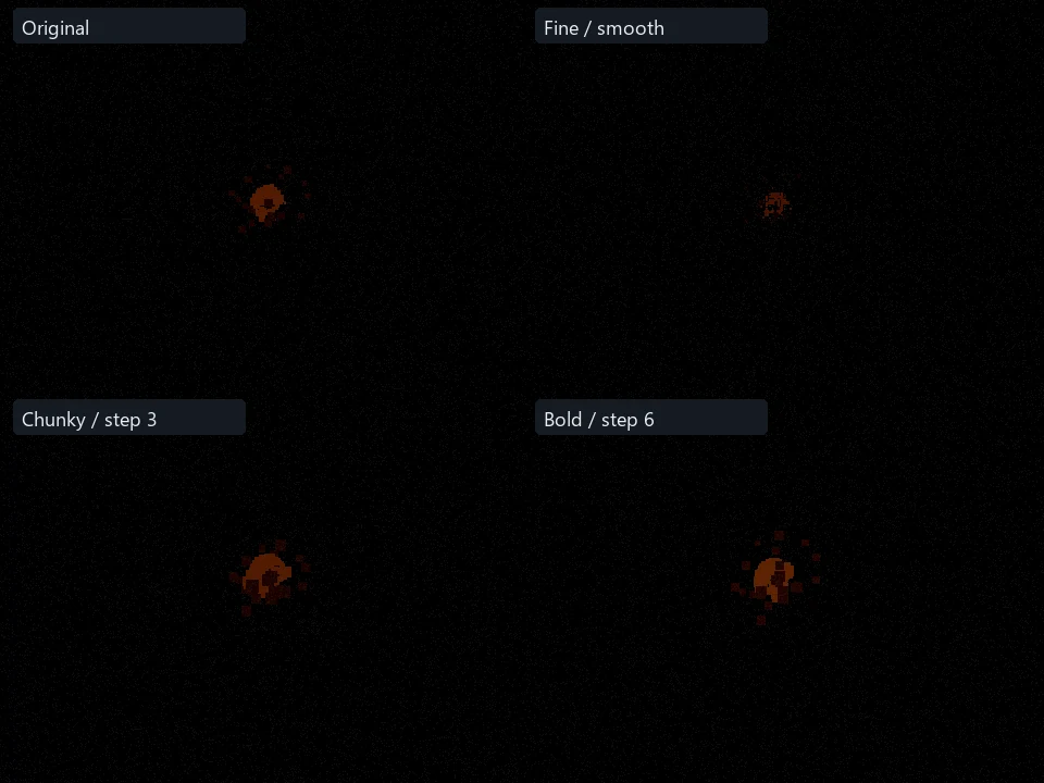 Chitin Pierce preset comparison