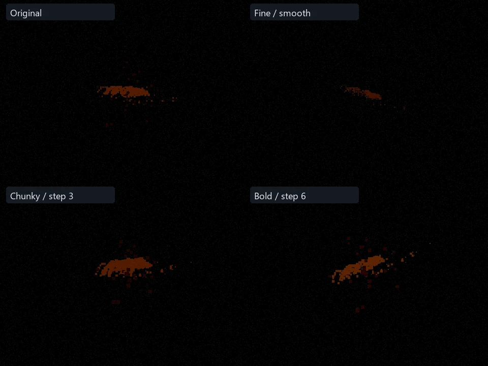 Chitin Slash preset comparison
