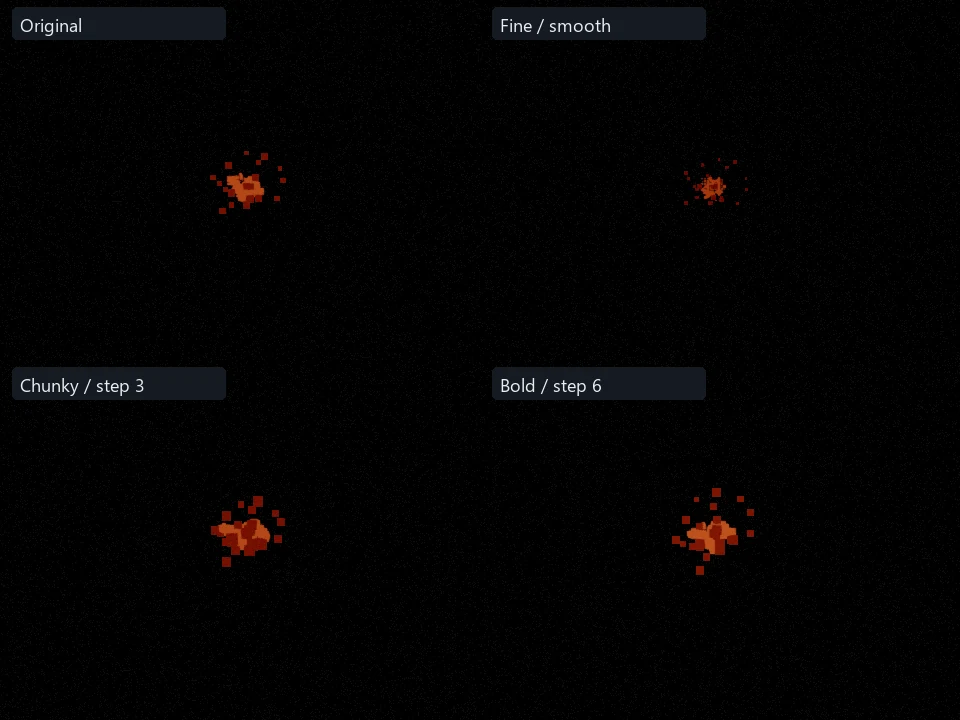 Fabric Pierce preset comparison