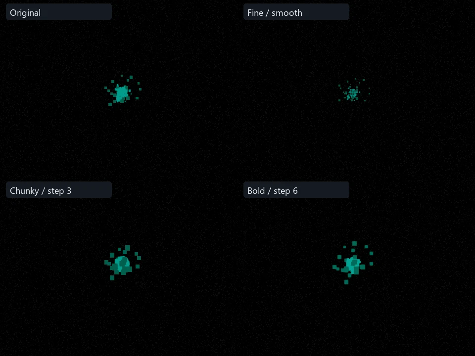Scales Pierce preset comparison