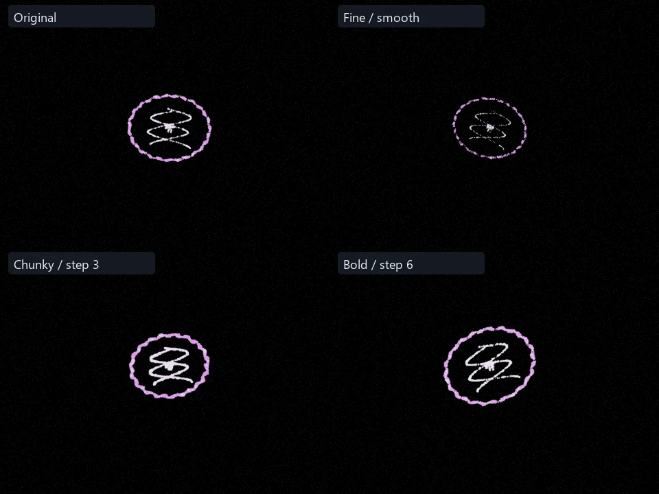 Violet Pulse Ring preset comparison