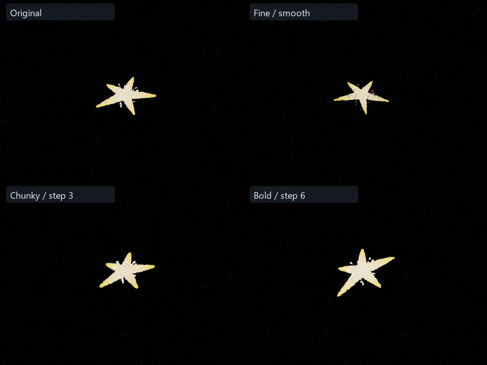 Golden Point Star preset comparison
