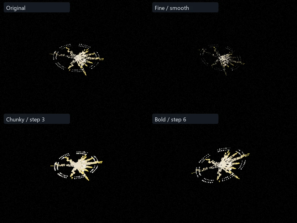 Solar Needle Halo preset comparison