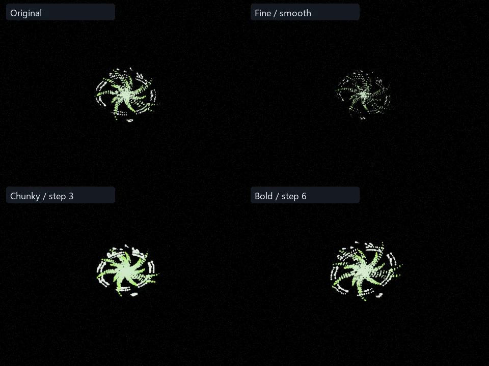 Lime Saw Halo preset comparison