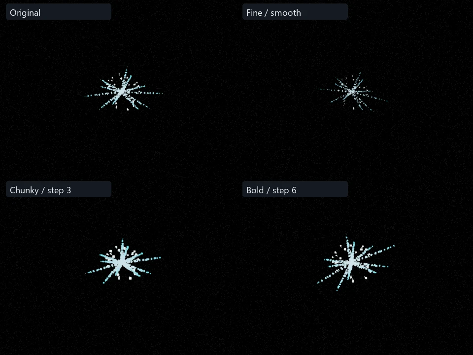 Frost Needle Star preset comparison