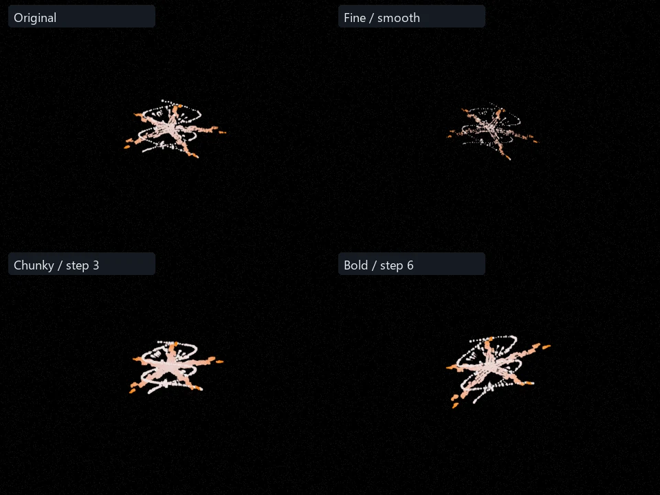Amber Storm Halo preset comparison