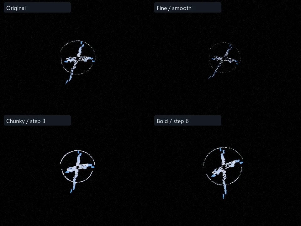 Cobalt Fracture Flash preset comparison