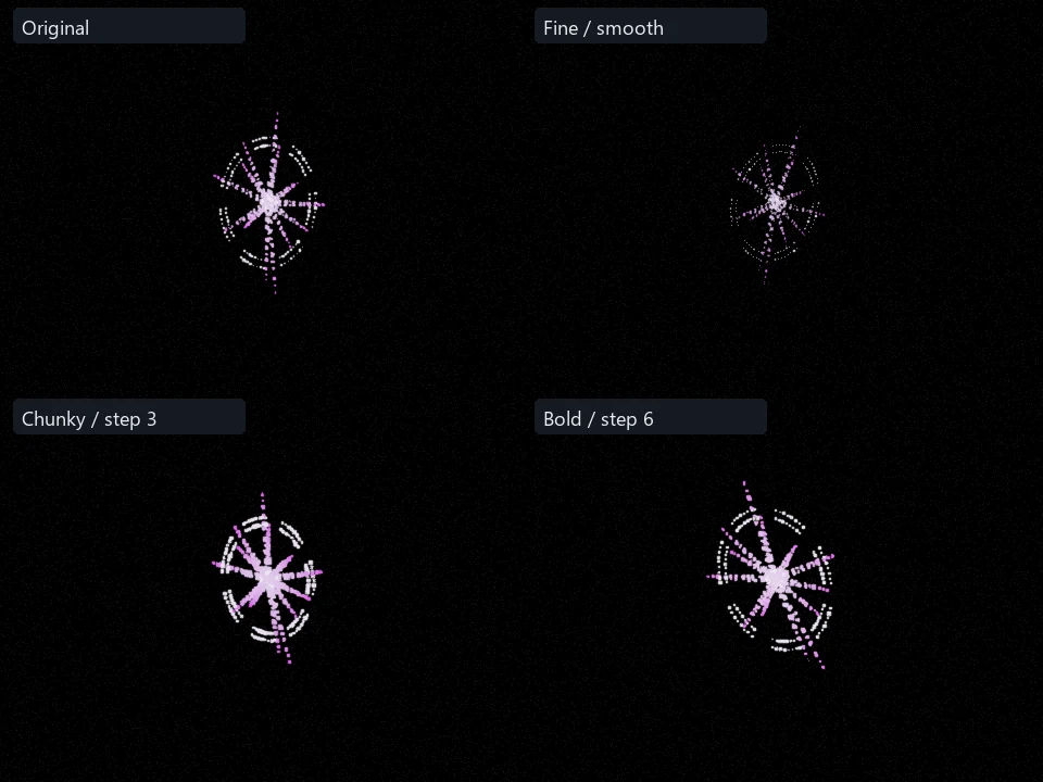 Violet Needle Pulse preset comparison