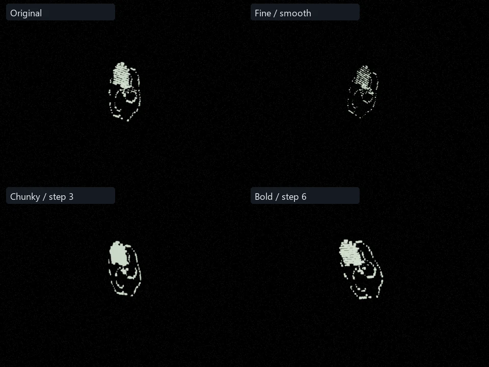 Lime Curl Puff preset comparison