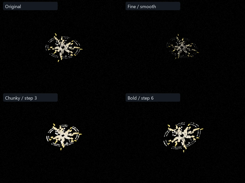 Amber Fracture Ring preset comparison
