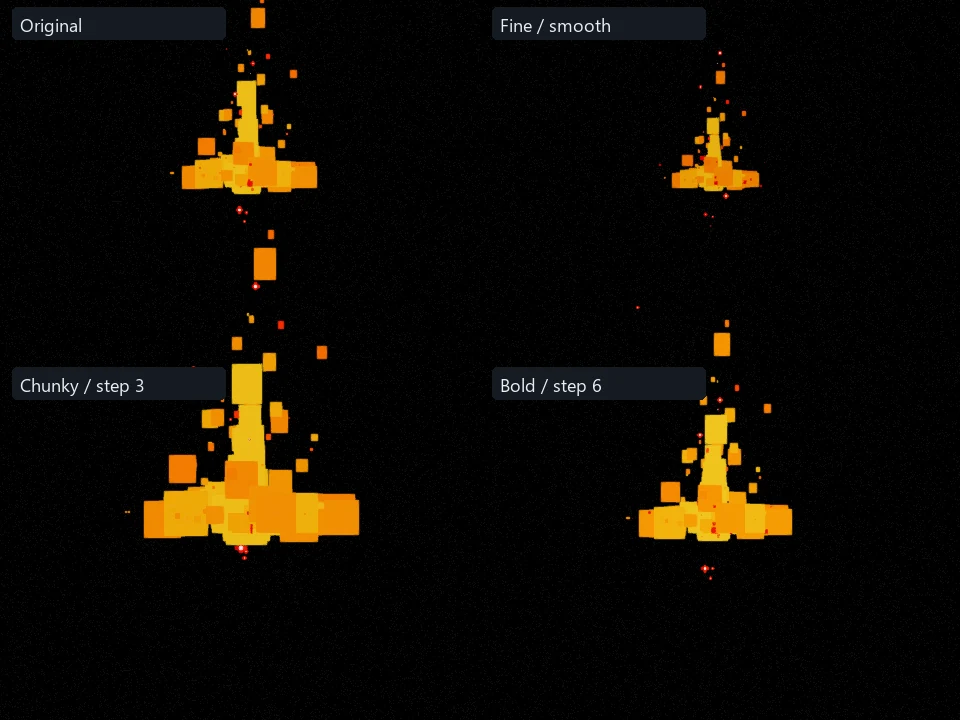 Fire preset comparison