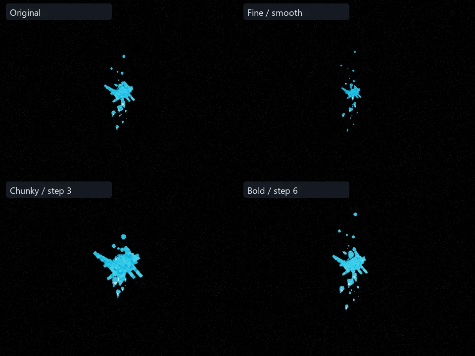 Water preset comparison