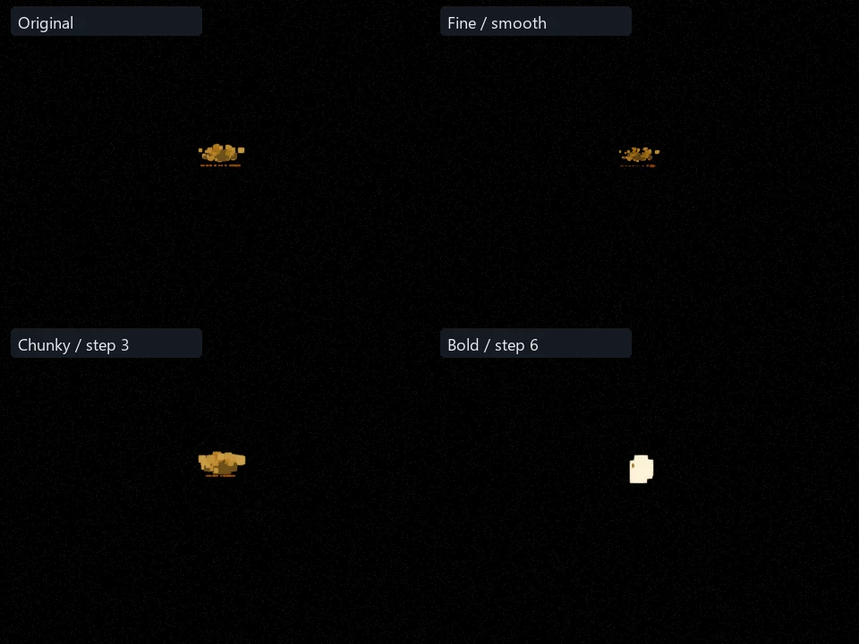 Small Earth preset comparison