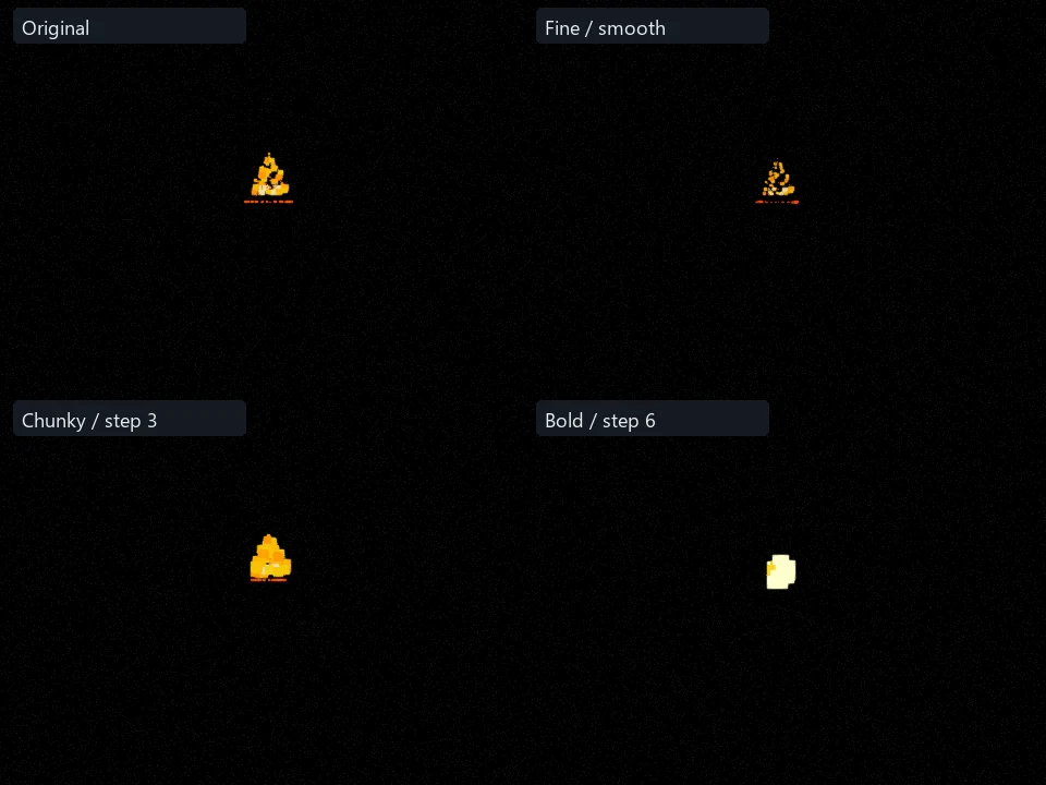 Small Fire preset comparison