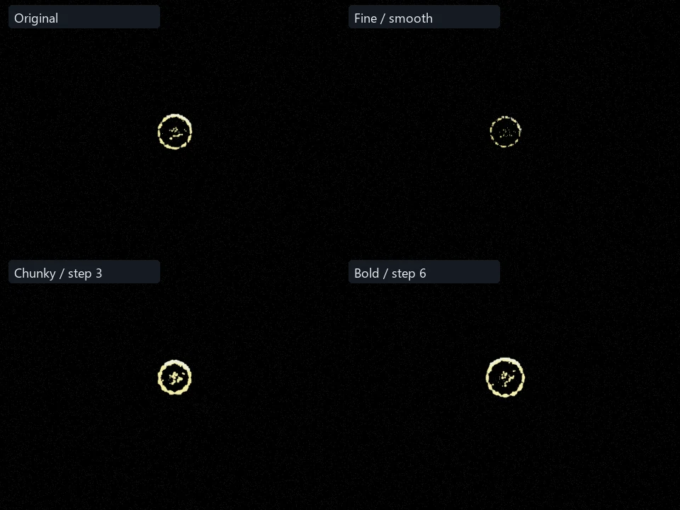 Small Holy preset comparison