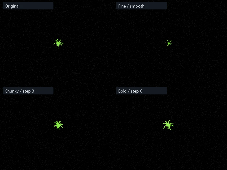 Small Nature preset comparison