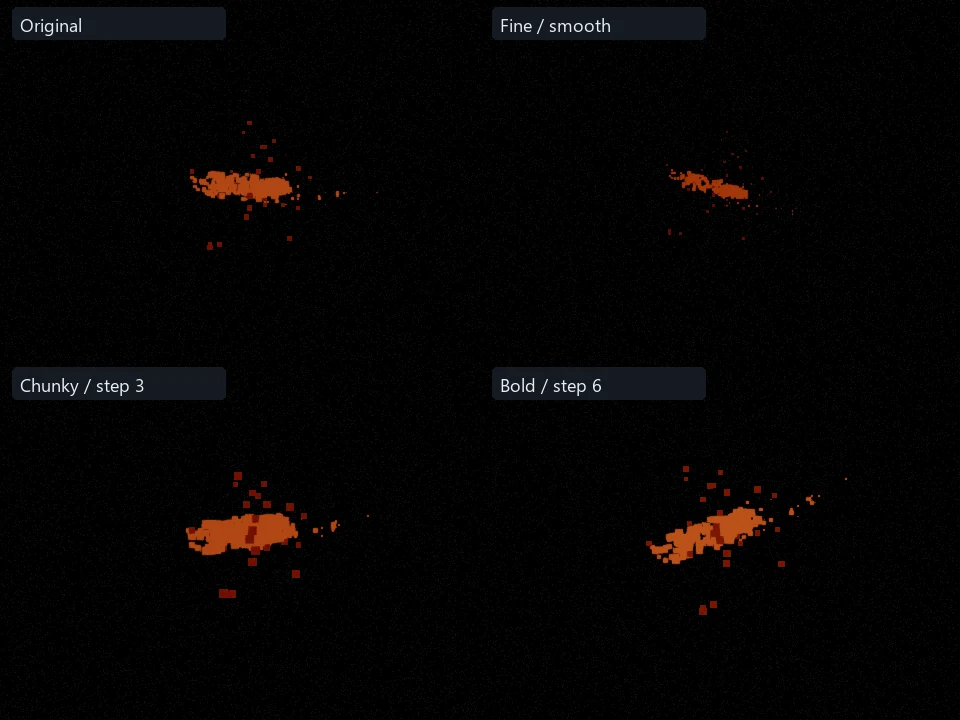 Brick Scrape preset comparison