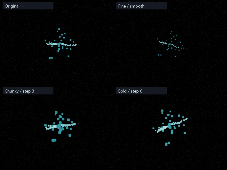 Glass Scrape preset comparison