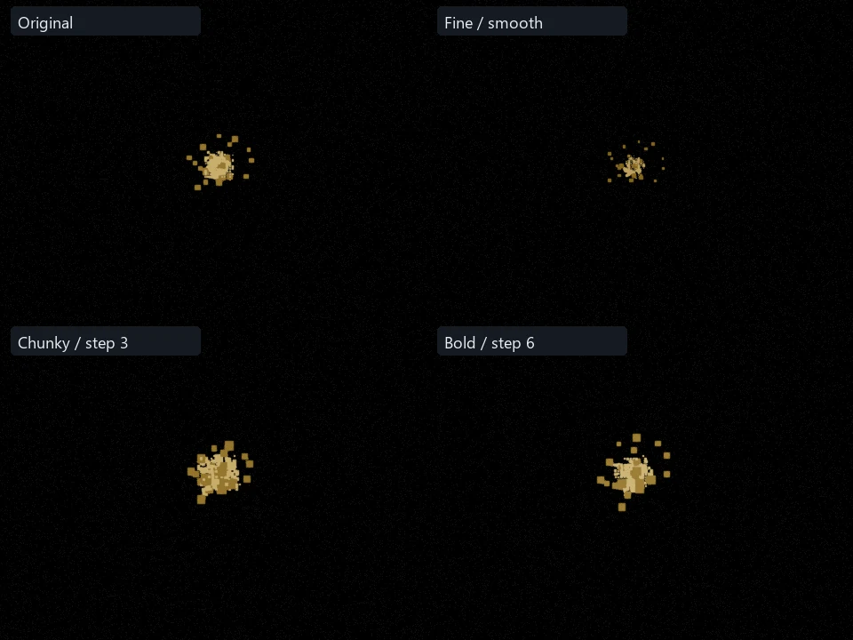 Sand Puncture preset comparison
