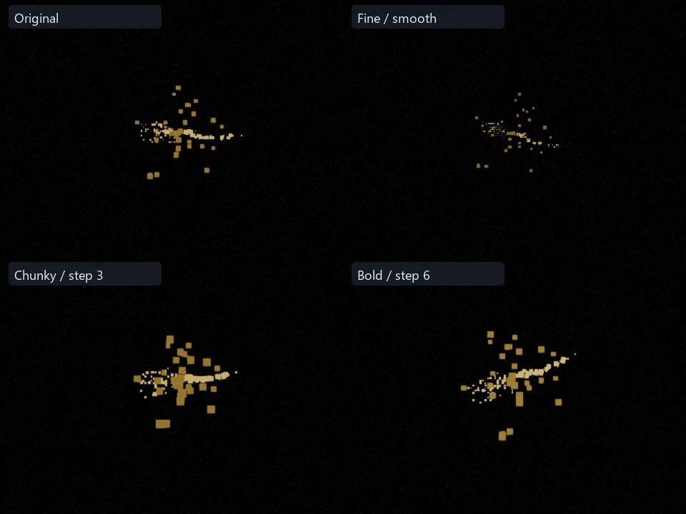 Sand Scrape preset comparison