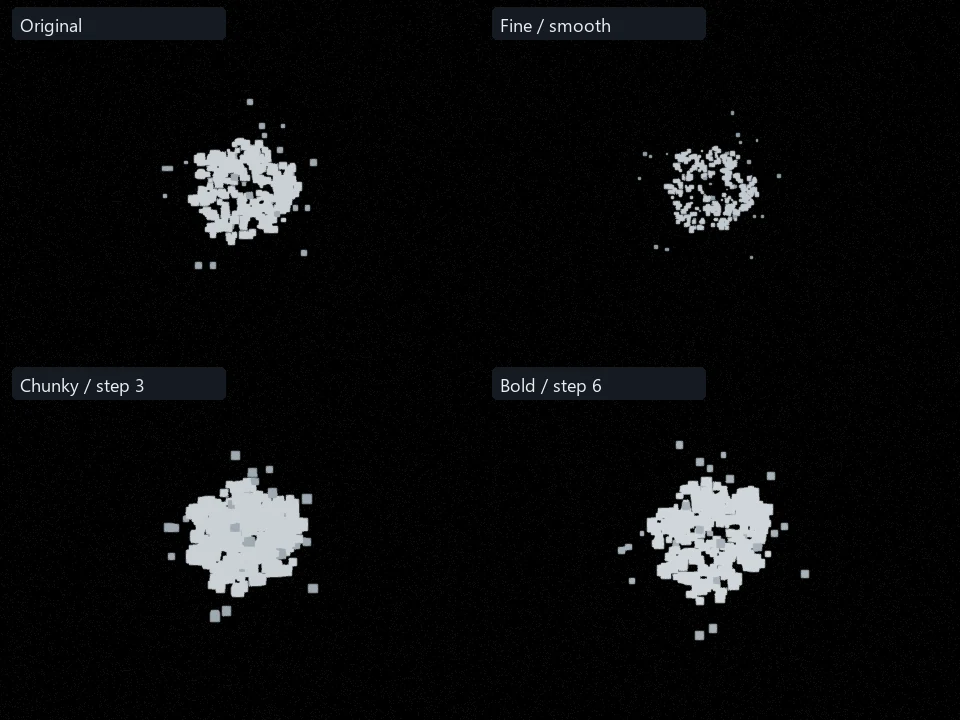 Snow Heavy Strike preset comparison