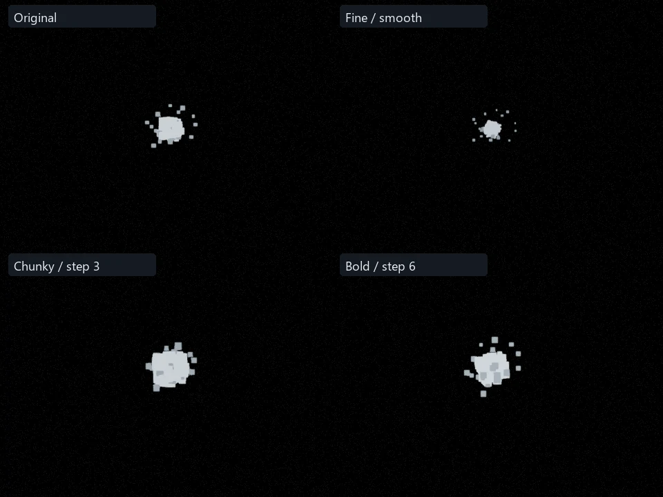 Snow Puncture preset comparison