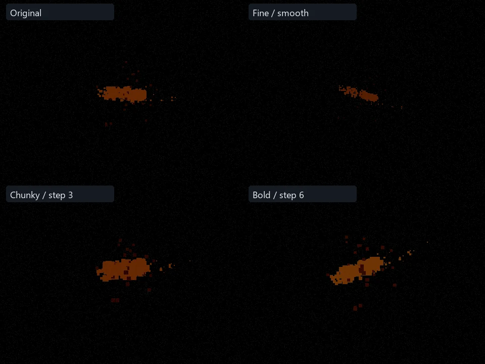 Soil Scrape preset comparison
