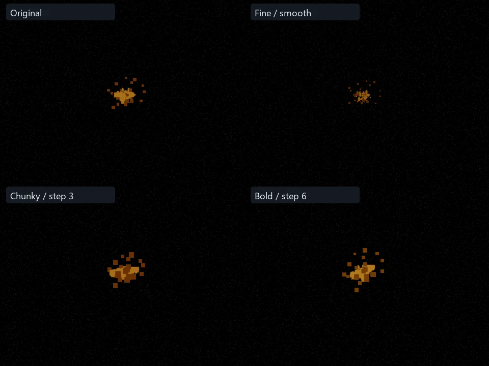 Wood Puncture preset comparison